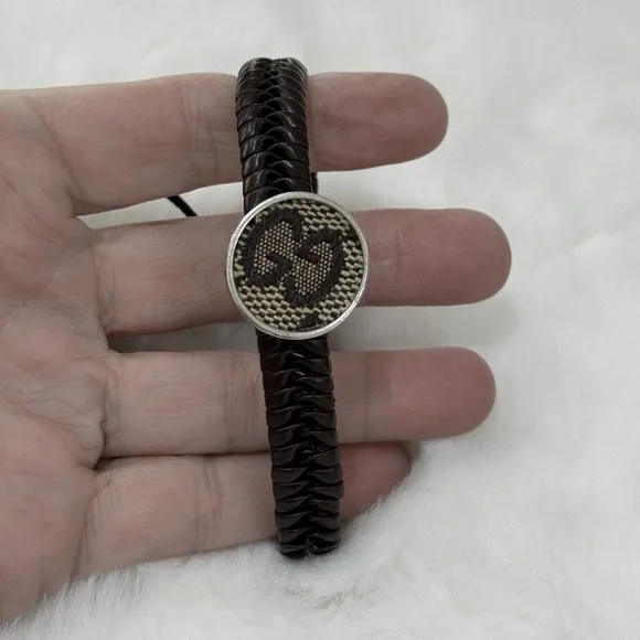 Gucci upcycled Brown Woven Bracelet - Picture 1 of 4